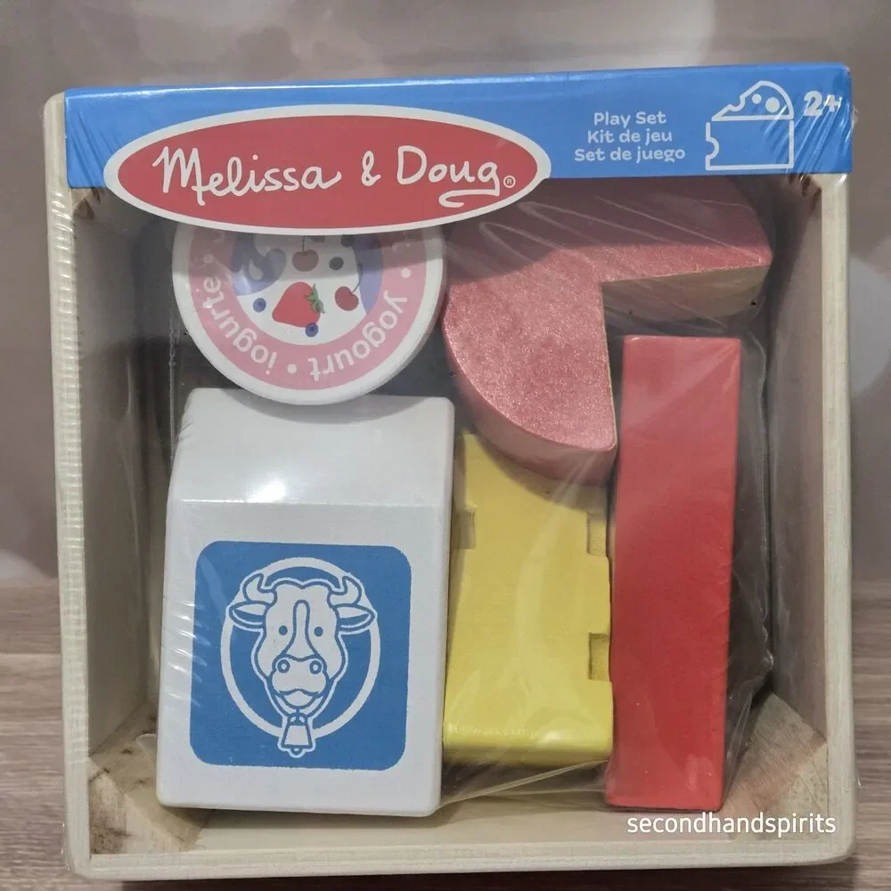Brand New Melissa & Doug Kids Food Groups Wooden Play Set DAIRY NWT